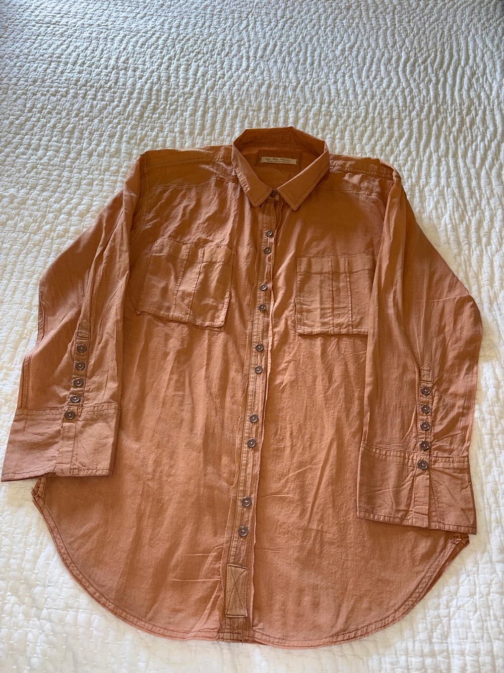 We The Free Women’s Long-Sleeve Button-Up Shirt M EUC 100%Cotton